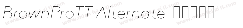 BrownProTT Alternate字体转换